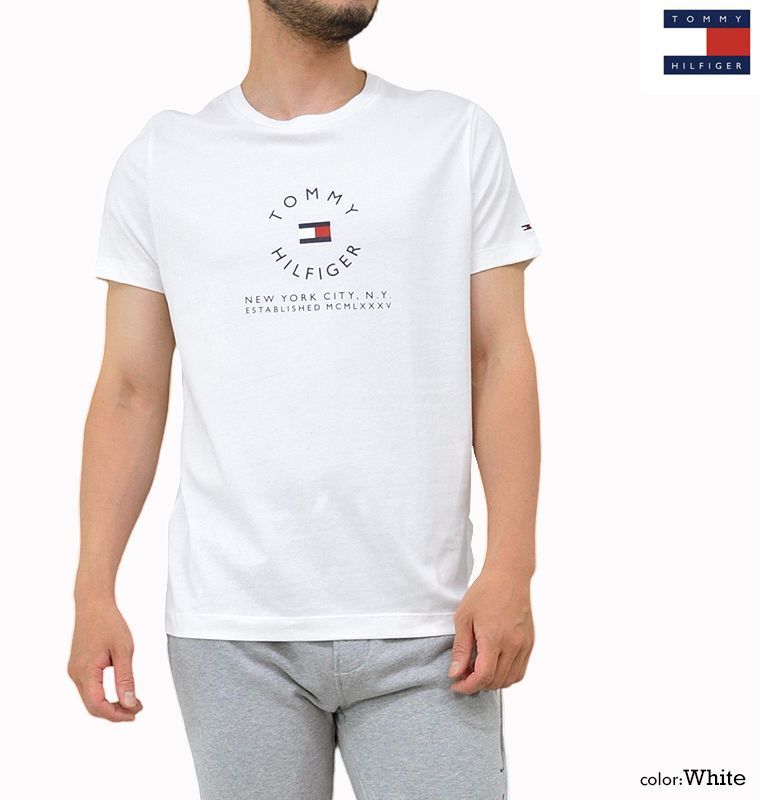 希少 海外限定 TOMMY HILFIGER ラウンドグラフィック半袖Tシャツ