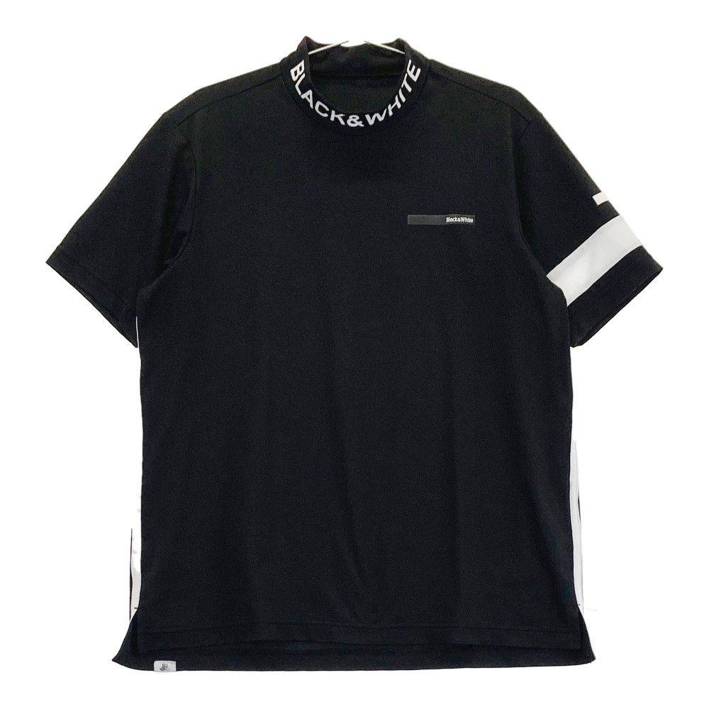 サイズ：L BLACKu0026WHITE ブラックアンドホワイト 2022年 半袖ハイネックTシャツ  ブラック系 [240101329821]# ゴルフウェア メンズ ストスト