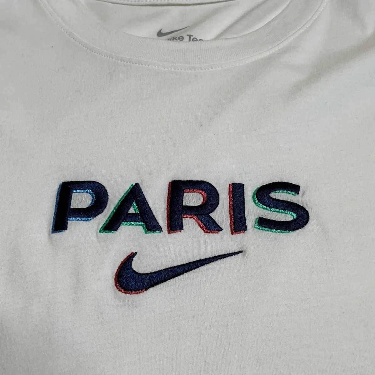 NIKE × Paris Saint-Germain PSG Tシャツ ホワイト 刺繍ロゴ XL