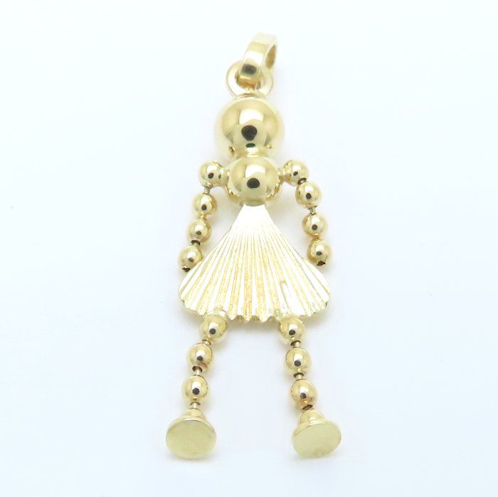 光 レディーモチーフ ペンダントトップ チャーム 女の子 K18YG