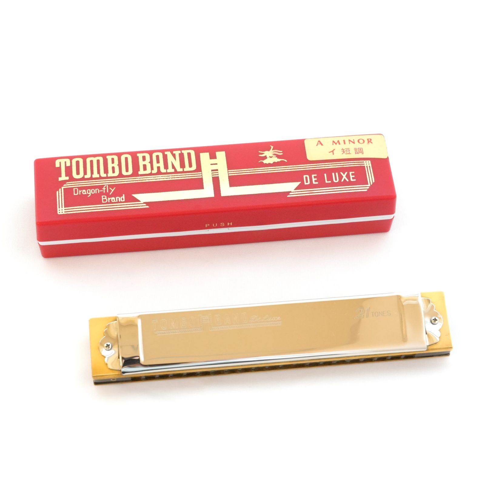 トンボ ハーモニカ TOMBO BAND Deluxe 21TONES　ケース付 TOMBO（楽器） 複音ハーモニカ用 7本入れ ショルダーケース（21