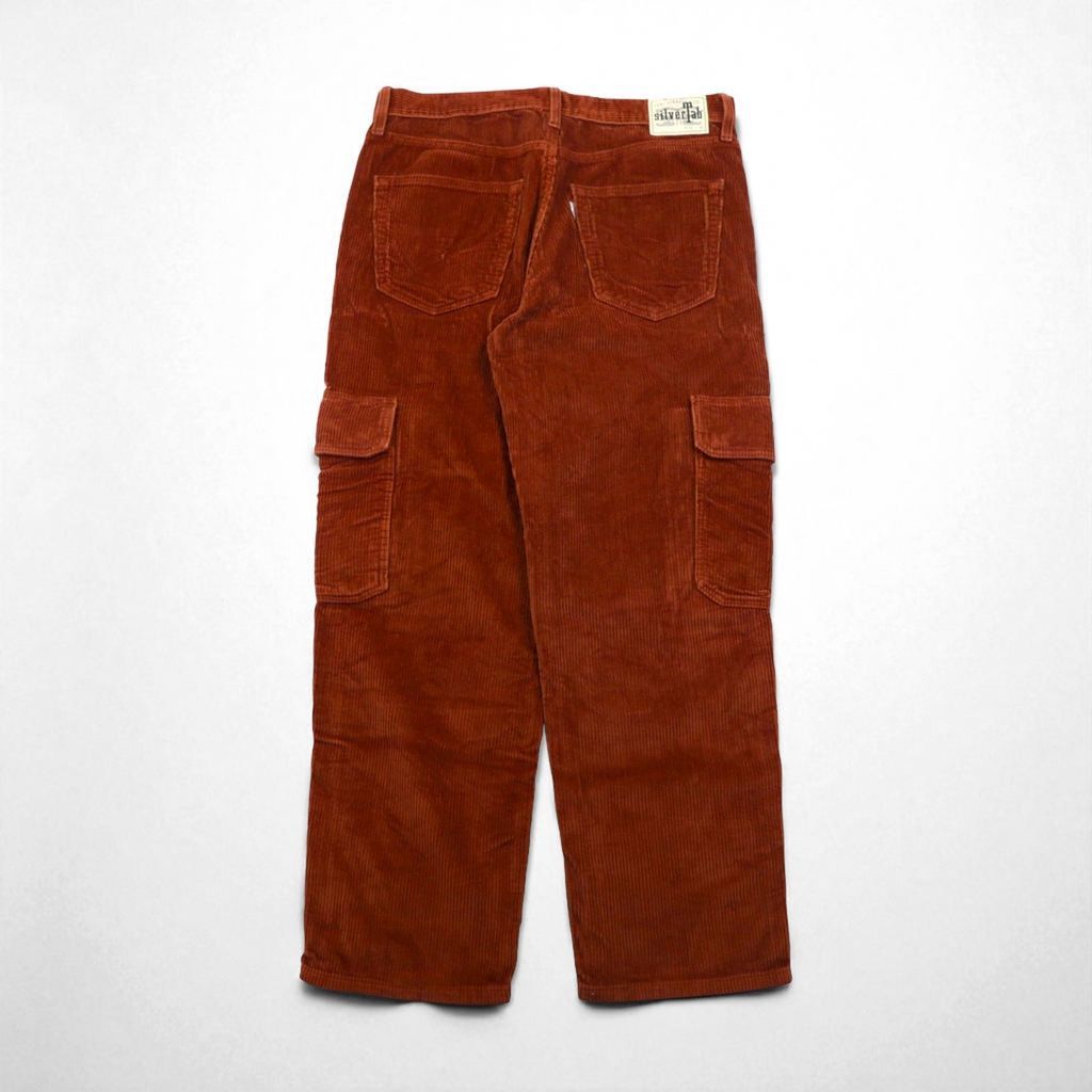 Levi s SILVER TAB ルーズフィット コーデュロイ カーゴパンツ M ブラウン LOOSE CARGOS BROWN CORDUROY ワイド A5666-0002