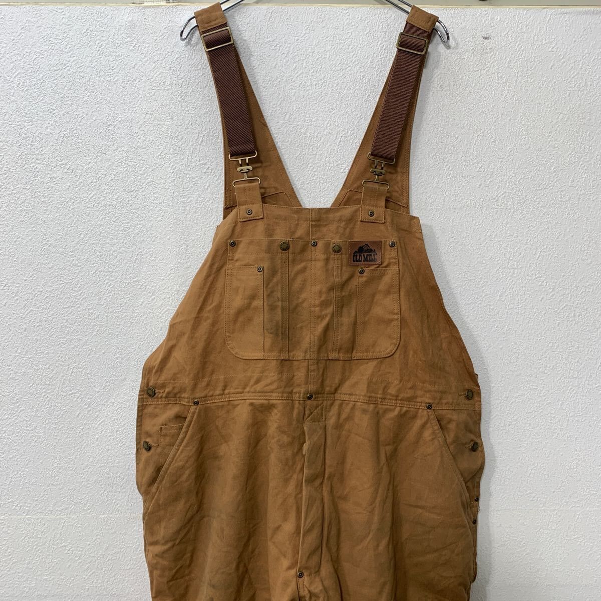 OLD MILL オーバーオール XXL ブラウン系 オールドミル ジップ
