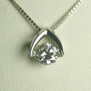 ダイヤモンド ネックレス プラチナ 一粒 0.25ct 鑑定書付 0.25ctup F  