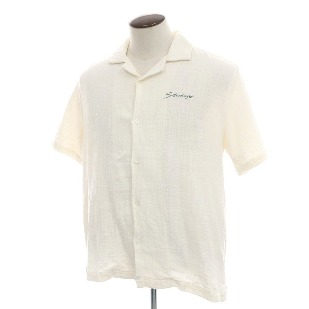 【美品】saturdays nyc 半袖シャツ　レースシャツ 中古】サタデーズ ニューヨークシティ Saturdays NYC コットン