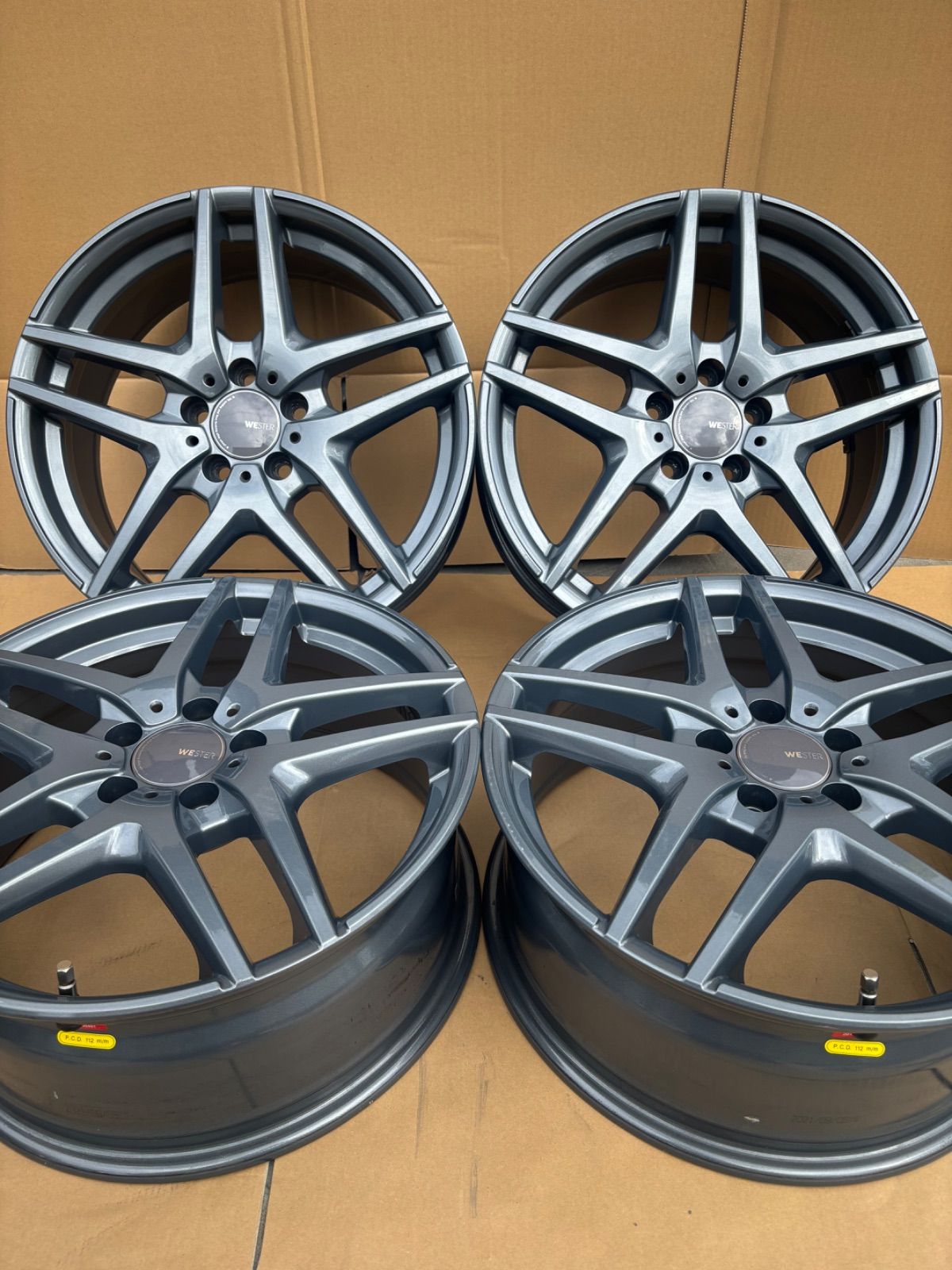 WESTER 18インチ 7.5J +50 112 5H アルミホイール 4本 ベンツ GLA（P-AA8）