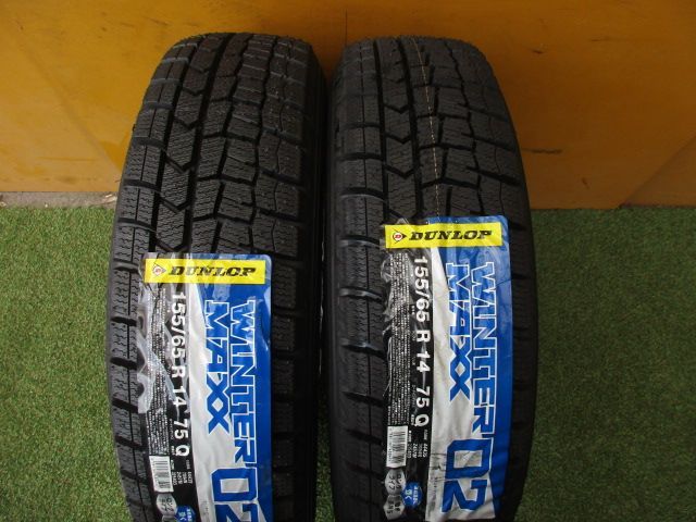 中古】 送料込み ダイハツ純正 155/65R14 スタッドレスタイヤ4