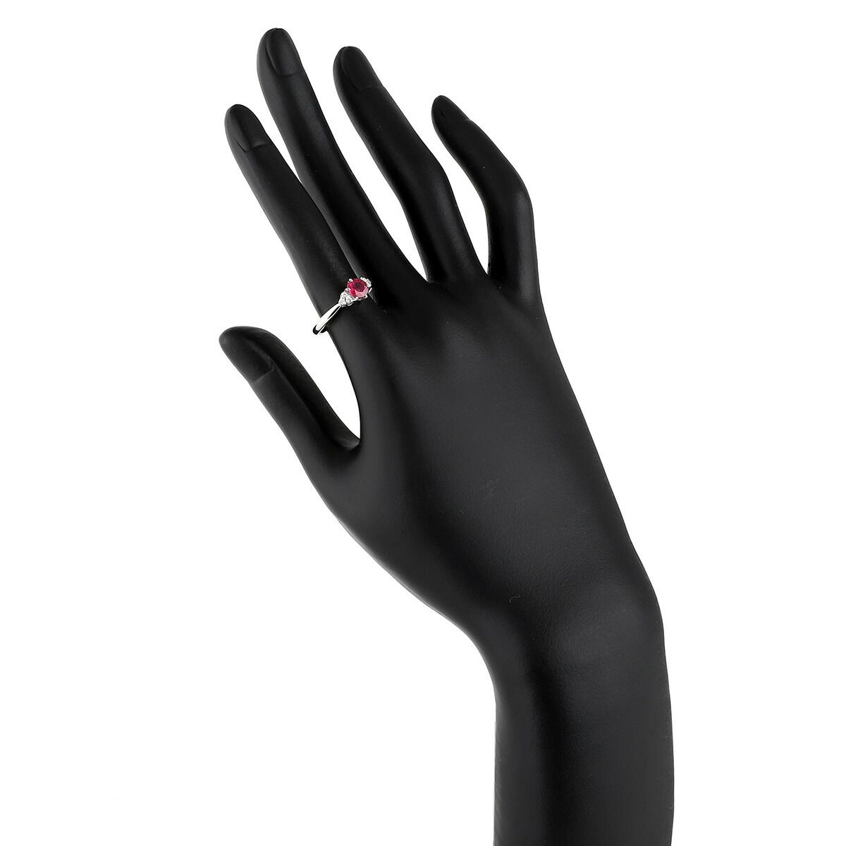 リング 指輪 ルビー 0.62ct ダイヤモンド Pt900 12号 中古 プレラブド  