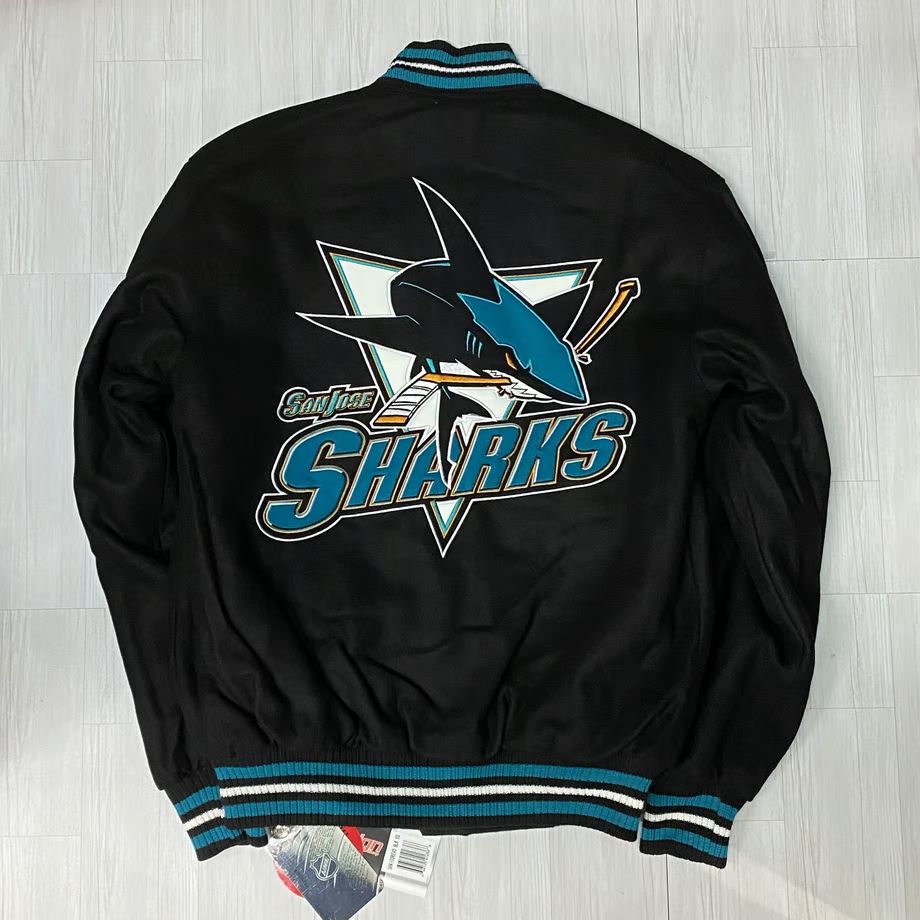 USA JHデザイン NHL サンノゼ シャークス San Jose Sharks リバーシブル スタジャン