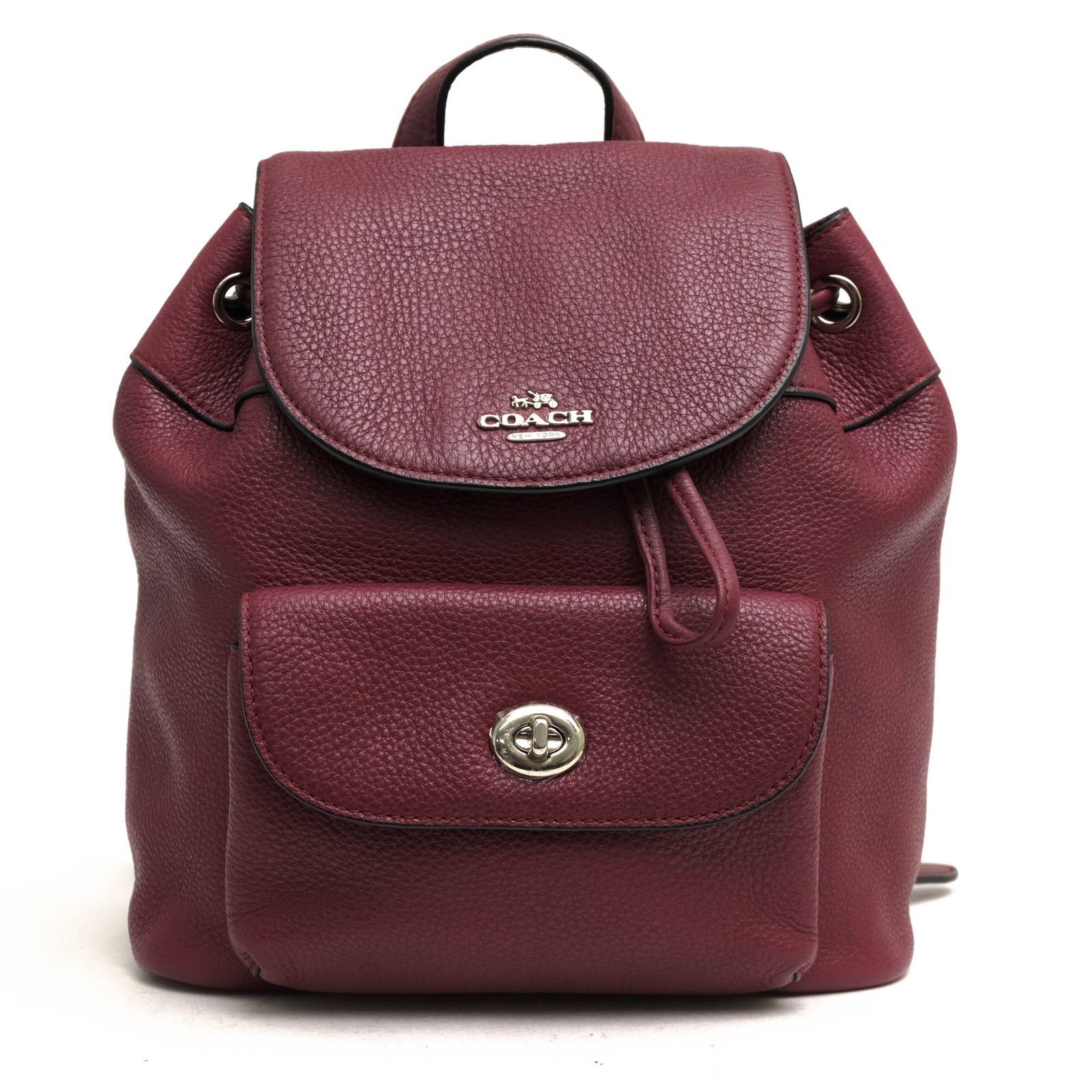 コーチ／COACH リュック バッグ バックパック レディース 女性 女性用レザー 革 本革 F37621 Mini Billie Backpack  In Pebble Leather ビリー ミニ バックパック 巾着型 シボ革 シュリンクレザー - メルカリ