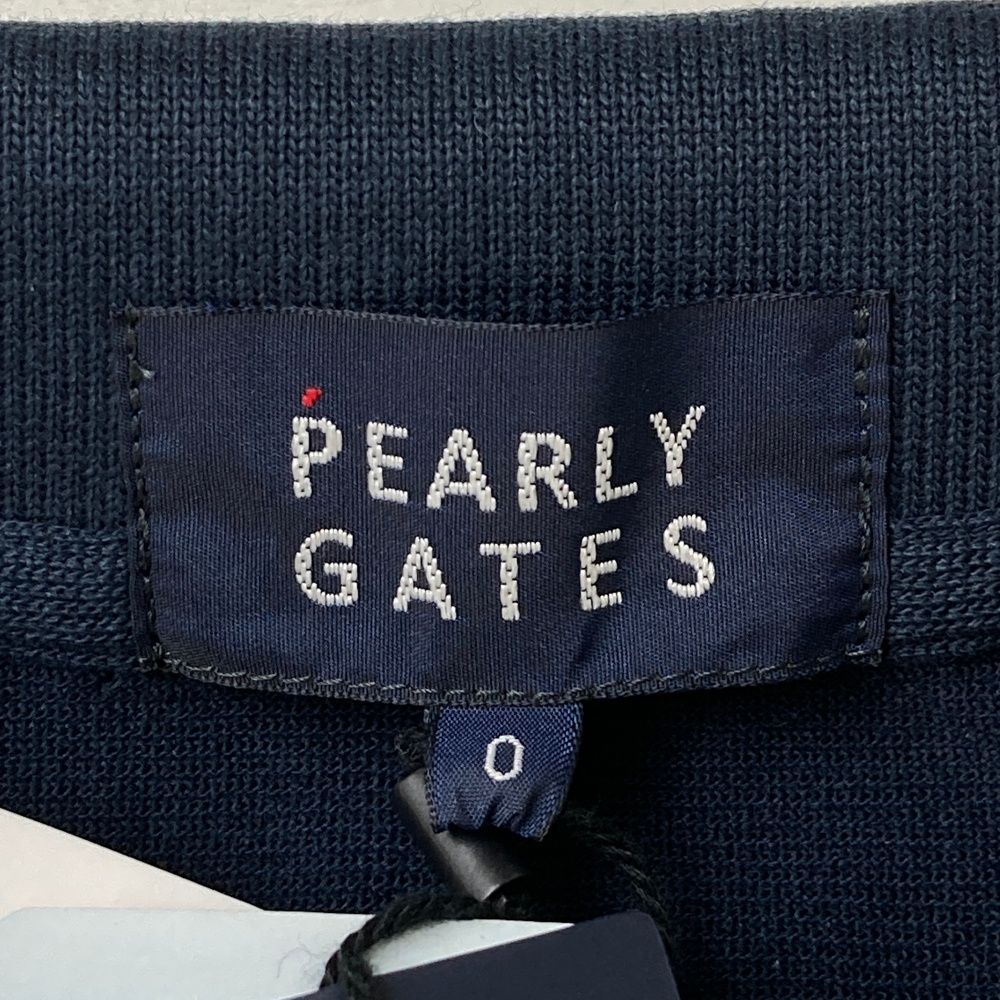 サイズ：0 PEARLY GATES パーリーゲイツ 055-2260602 半袖ポロシャツ ニコちゃん  ネイビー系 [240101475372] ゴルフウェア レディース ストスト サイズ：0 PEARLY GATES パーリーゲイツ 055-2260602 半袖