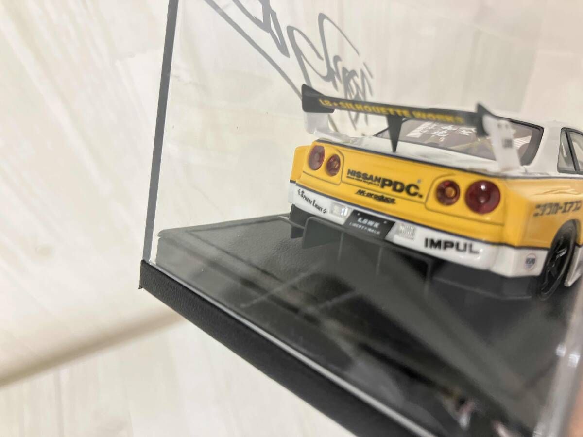 Super Silhouette LB-ER34 Model 1&frasl;43 Ignition Skyline SKYLINE 1:43 Nissan White&frasl;Yellow model Black IGNITION | and