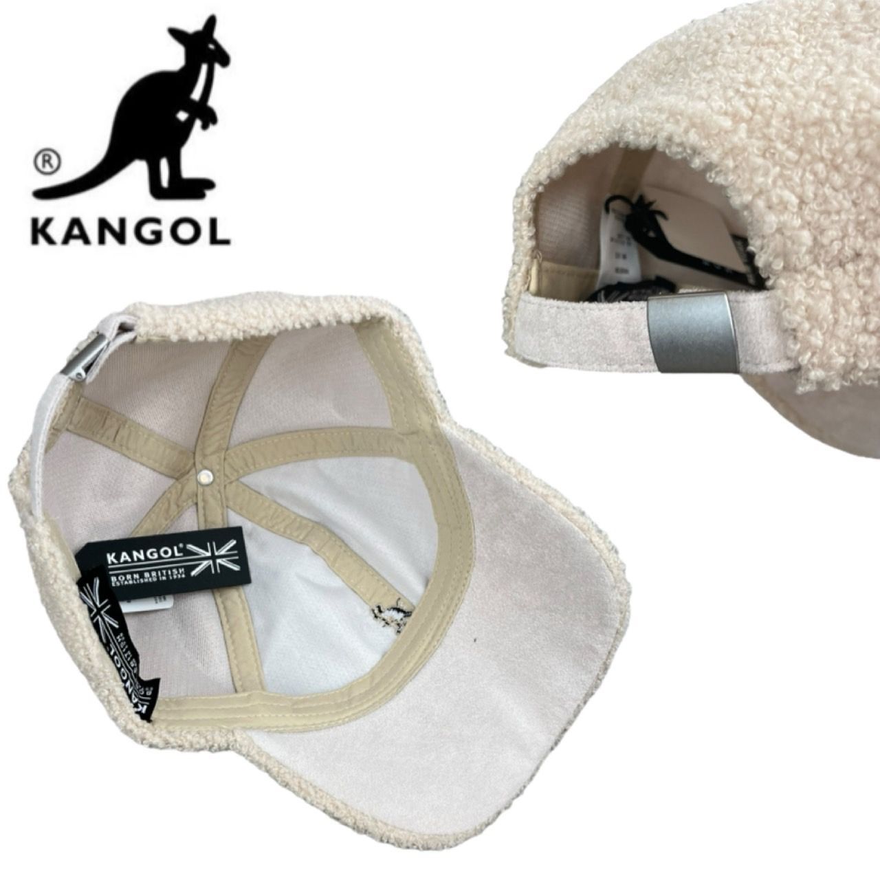 カンゴール kangol キャップ 帽子 ボア素材 K4397SM 234-069617 ワンサイズ ベースボールキャップ 防寒 刺繍ロゴ ボア ふわふわ ユニセックス KANGOL SHEEP FUR BASEBALL 新品 正規品 未使用品