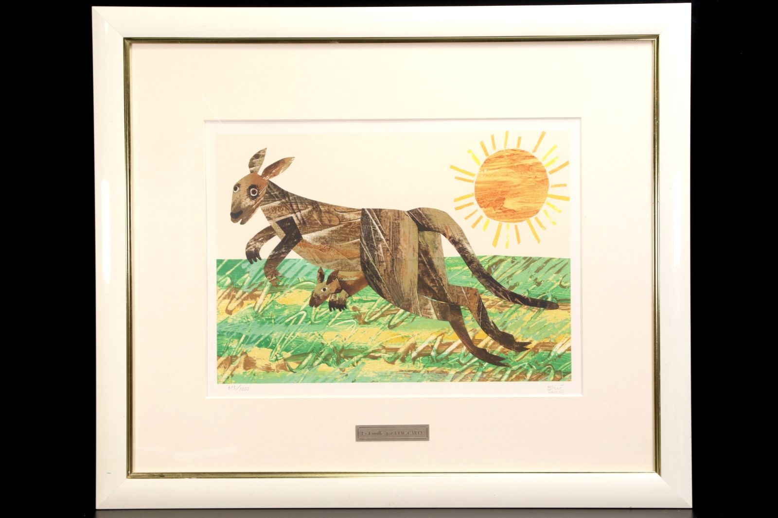Eric Carle エリック・カール 「La Famille」リトグラフ 615/1000 直筆