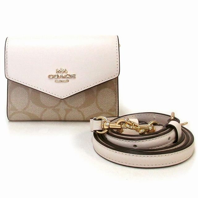 未使用 Coach コーチ シグネチャー柄 ウォレットショルダーバッグ 