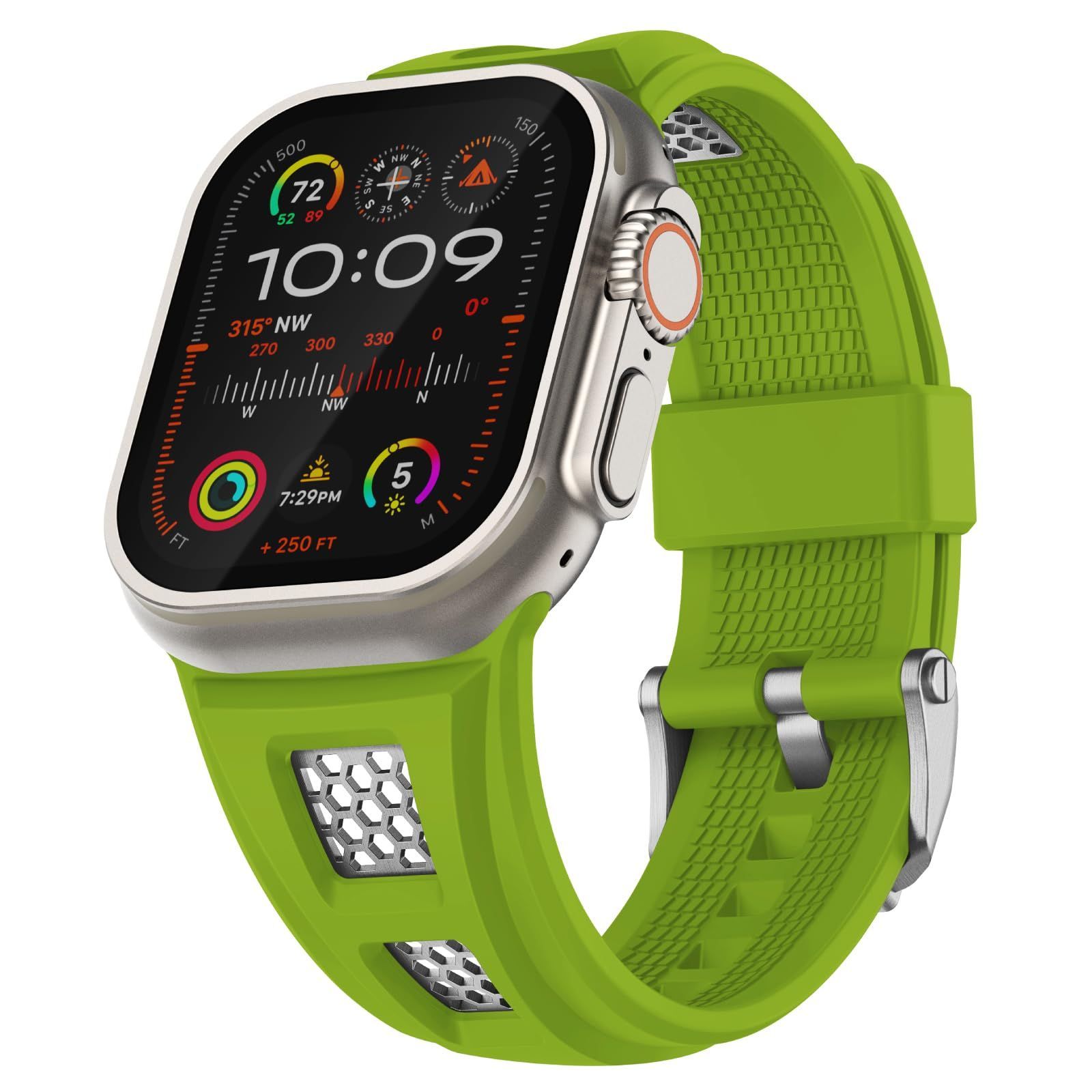 新品 [Suitisbest] コンパチブル アップルウォッチ バンド スポーツ 49mm 46mm 45mm 44mm 42mm(Series 3 2 1) Apple Watch Ultra バンド シリコン Apple Watch ベルト 通気 Seri
