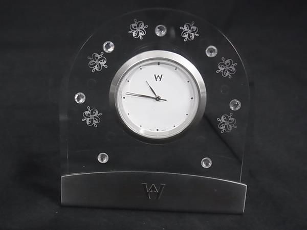 □美品□ WEDGWOOD ウェッジウッド プシュケ クリアクロック クォーツ