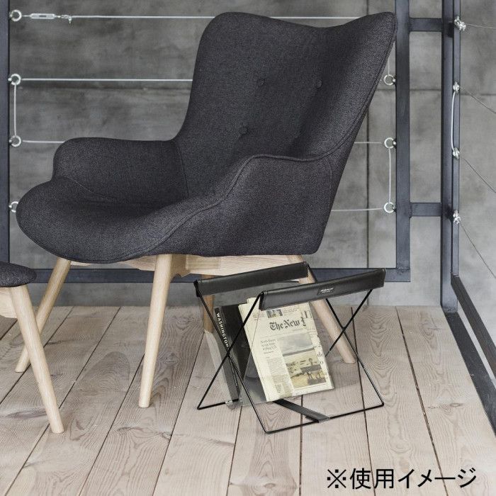 SAKI サキ サイドワゴン クリアビニール×合皮 Mサイズ クリア M-058 MARWIL-DEMENAGEMENTS_CH