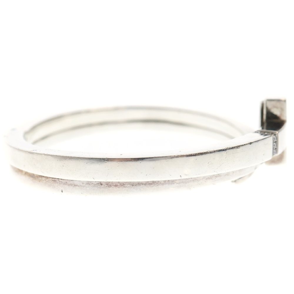 ティファニー ブレスレット ダイヤ Tスクエアラップ バングル シルバー