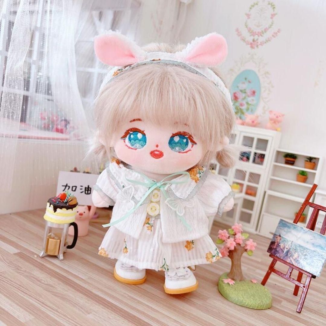 うさぎ 兎 ウサ耳 白 ぬい服 ちびぬい 20cm ぬいぐるみ服 韓国 推し活 - メルカリ