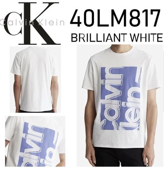 SALE希少品 CALVIN KLEIN(カルバンクライン) Tシャツ 40LM817 ホワイト  S～XLサイズ 送料無料