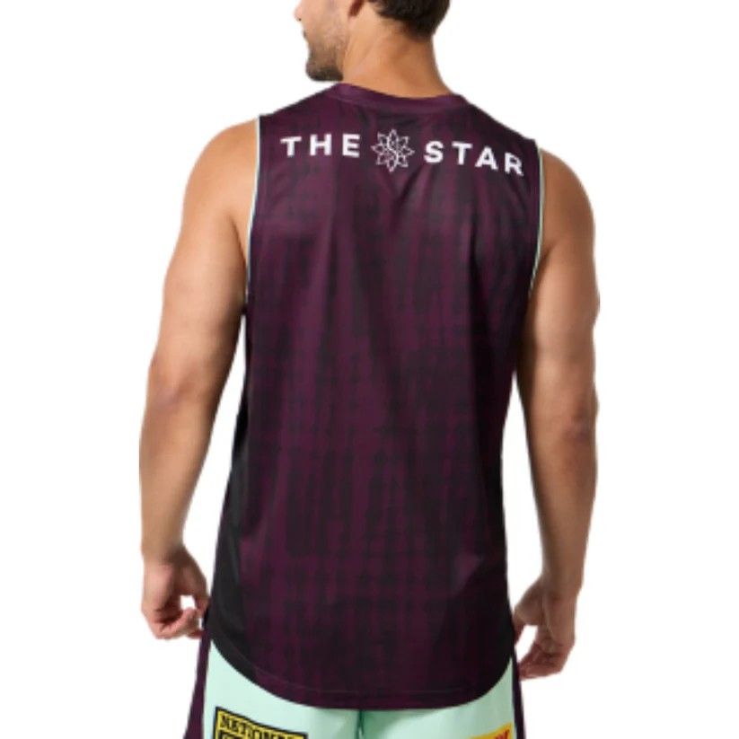 asics ブリスベン・ブロンコス タンクトップ シングレット NRL BRISBANE BRONCOS TRAINING SINGLET | Men | Performance Black