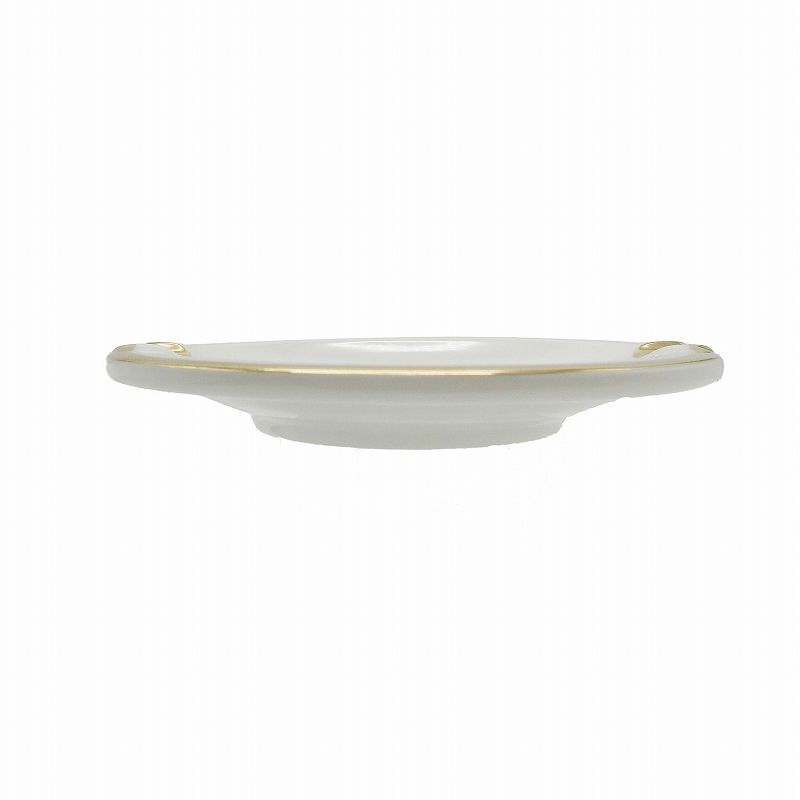 美品 17AW シュプリーム SUPREME Gold Trim Ceramic Ashtray ゴールドトリム 灰皿 アッシュトレイ セラミック  小物 インテリア 白 ホワイト 金 メンズ レディース/6/△K07