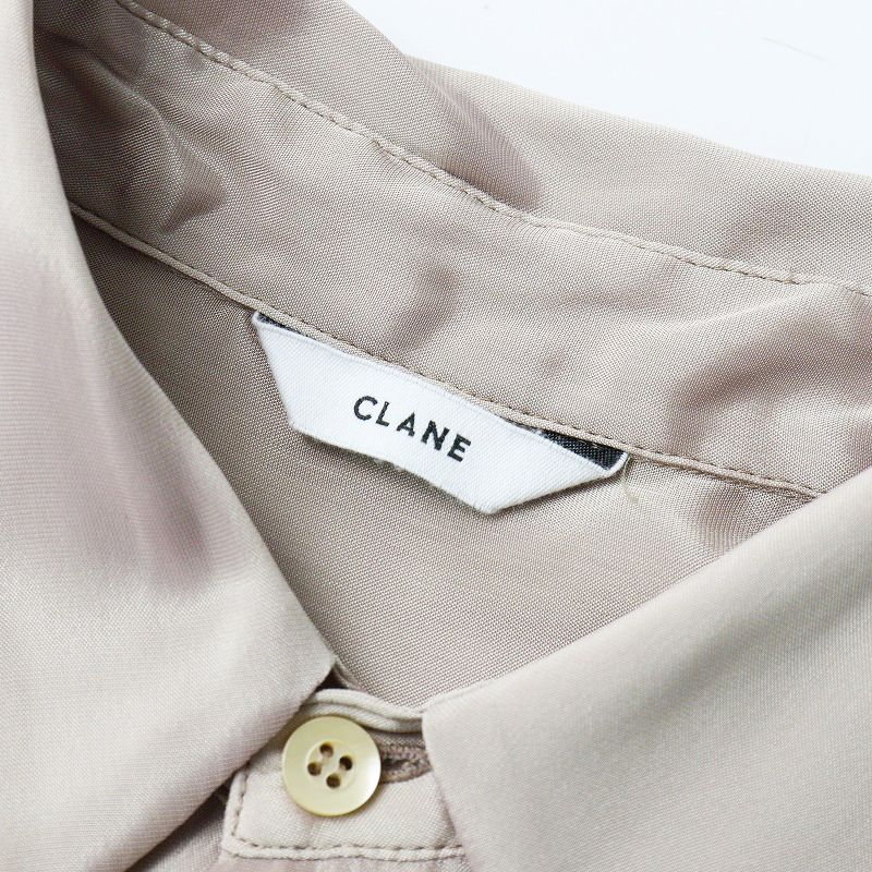 CLANE◆長袖シャツ/1/ポリエステル/BEG/14122-4012 2023 クラネ CLANE 14122-4012 CHAMBRAY LOOSE SHIRT ルーズ