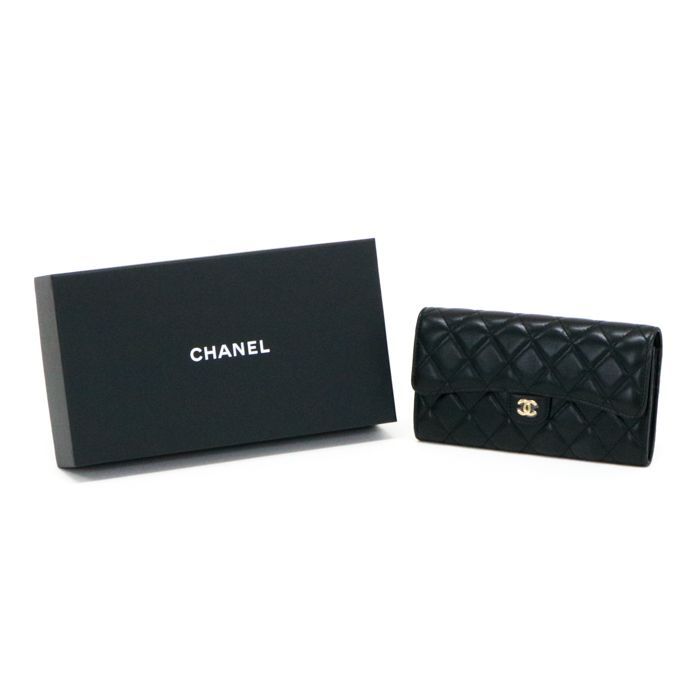 シャネル CHANEL マトラッセ クラシック ロングフラップ ウォレット