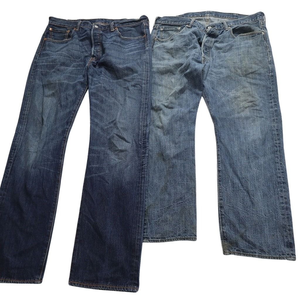 古着卸 リーバイス 501 デニム パンツ 8枚セット メンズ 38 インディゴブルー フェード 古着 NC1317 KIN-KAAI_COM