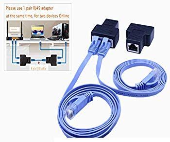 (未使用･未開封品)　SinLoon (1ペア) RJ45 スプリッタ アダプタ イーサネットケーブル スプリッター Cat5 Cat5e Cat6 Cat7 RJ45 ネットワーク延長コネクタ イーサネ 6k88evb 未使用・未開封品) SinLoon (1ペア) RJ45 スプリッタ アダプタ