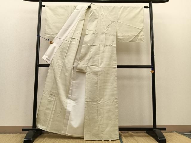 平和屋着物○上質な紬 格子 霞文 やまと誂製 正絹 逸品 AAAU0031np