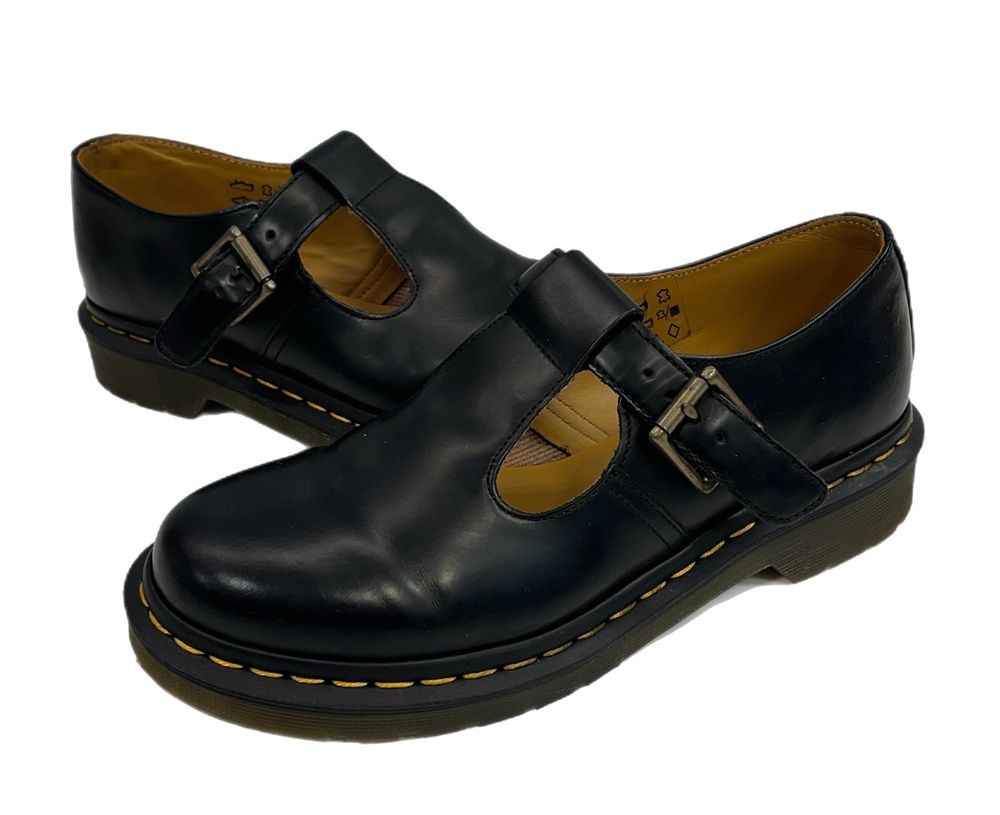 ドクターマーチン Dr.Martens POLLEY Tバーシューズ メリージェーン 黒 レディース靴 ローファー ブラック UK6 参考サイズ約25cm 101sh-2197