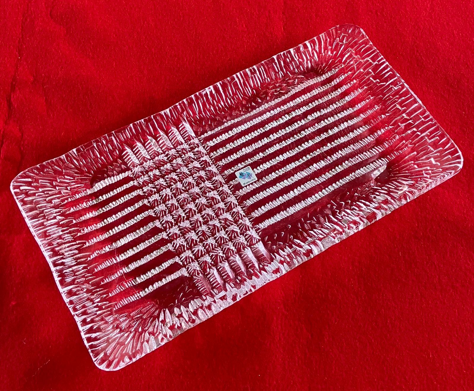 ガラス特大皿】桂川 長角平特大皿 ガラス長皿