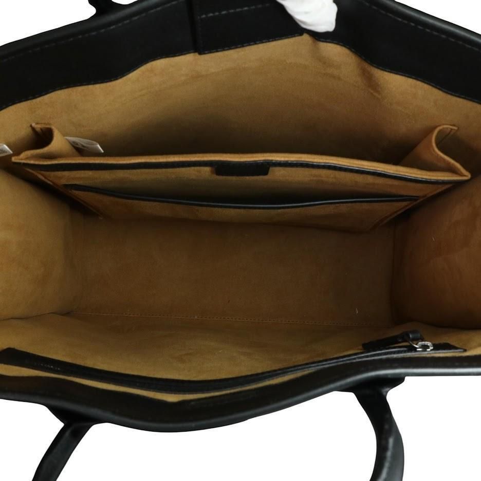 【美品】MCM エムシーエム　レザー トートバッグ 黒　デカロゴ　大容量　通勤 美品】MCM エムシーエム レザー 本革 トートバッグ 黒 ブラック