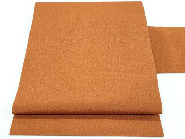 平和屋着物□極上 浦野理一 九寸名古屋帯 灰茶色 鬼しぼ縮緬 逸品 未