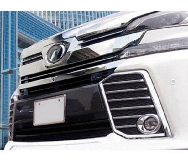 アルファード 30系 ヴェルファイア 30系 15-18年式 フロントバンパー フォグライトガーニッシュ ドレスアップ ABS 外装パーツ FFCRYSTALESIA_COM