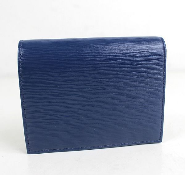 プラダ 二つ折り財布 ブルー PRADA 1MV204 ミニ財布 新品同様 美品 