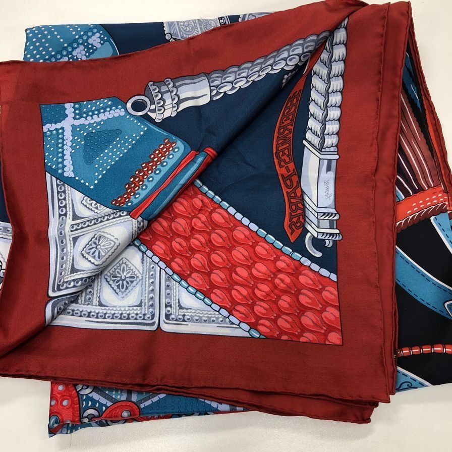 HERMES エルメス カレ140 EARLY AMERICA カシミア&シルク HERMES エルメス カレ140 EARLY AMERICA カシミア&シルク