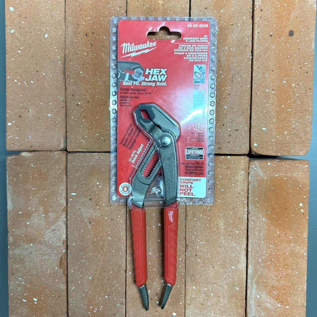 新入荷!! 日本未発売 Milwaukee ミルウォーキー48-22-6208 8インチ コンフォートグリップ 六角ジョープライヤー