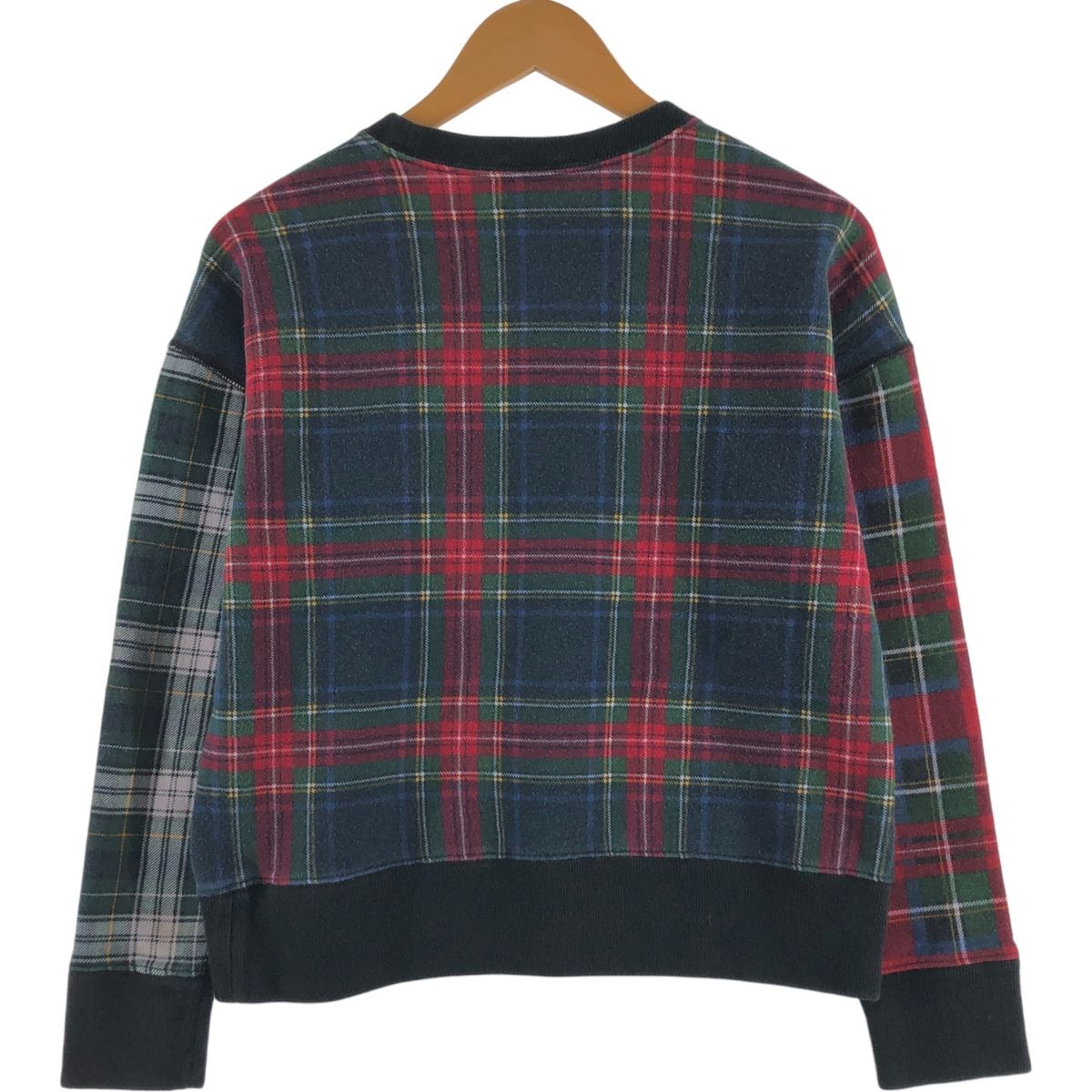 古着 ラルフローレン Ralph Lauren POLO RALPH LAUREN チェック柄 ワンポイントロゴスウェットシャツ トレーナー メンズXS相当/eaa510684