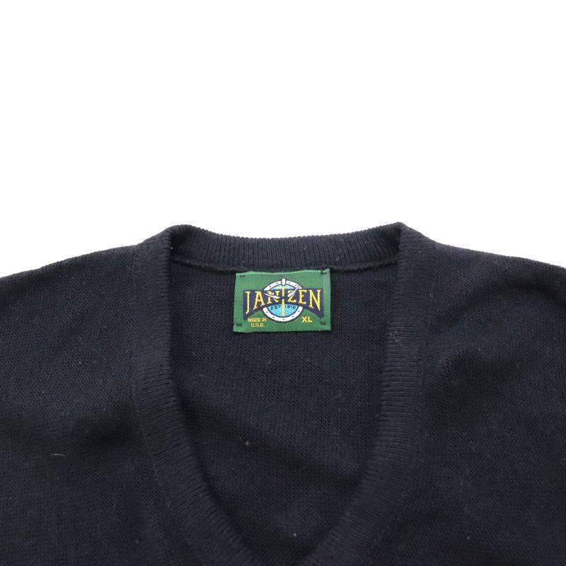 90s USA製 vintage JANTZEN 無地 Vネック ニットセーター メンズ