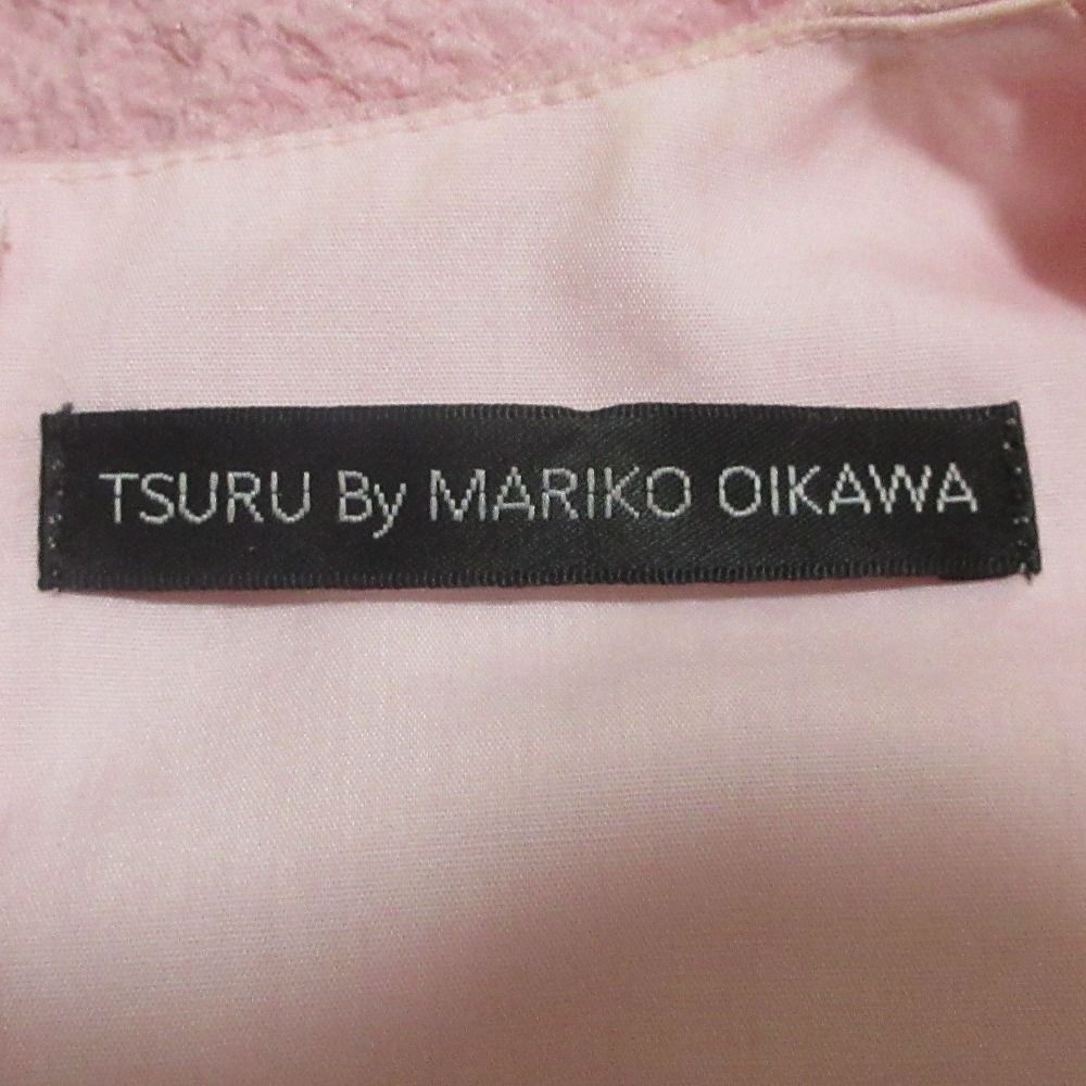 良品 23SS TSURU by Mariko Oikawa ツルバイマリコオイカワ Eleonore ペプラム シアサッカーブラウス サイズF ピンク レディース 古着 中古 TSURU by Mariko Oikawa - 良品 23SS TSURU by Mariko Oikawa