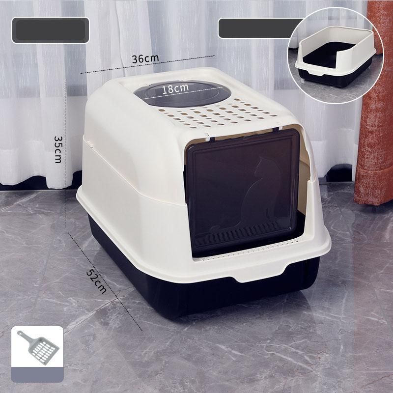 猫トイレ 猫用トイレ本体 大型 ネコトイレ ツードアスコップ付き