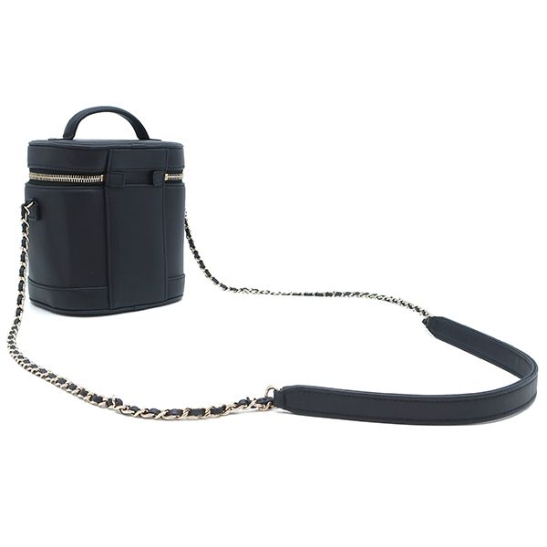 シャネル CHANEL ショルダーバッグ バニティ ラムスキン ブラック  