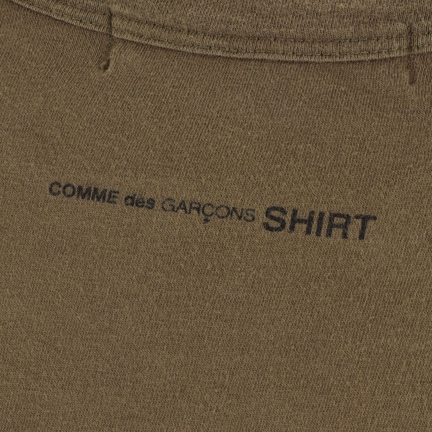 COMME des GARCONS コムデギャルソン Tシャツ サイズ:M 90s バック ロゴ クルーネック Tシャツ SHIRT シャツ アーカイブ イエロー トップス カットソー 半袖 無地 シンプル 【メンズ】