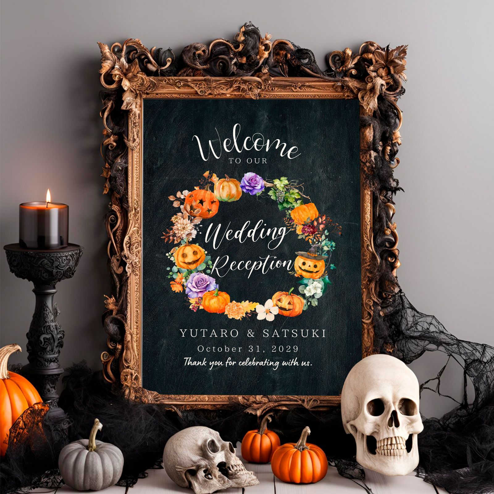 ハロウィン ｜ 秋 ウェルカムボード ｜ 結婚式 ｜ ウェディング
