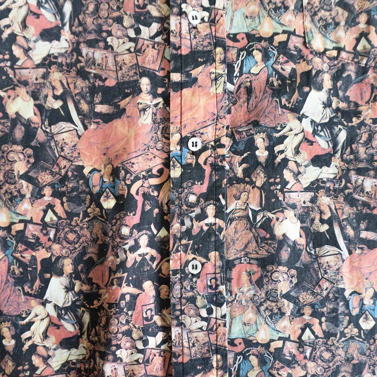 80s/USA製】OLD STUSSY【Religion pattern shrits】L ステューシー 