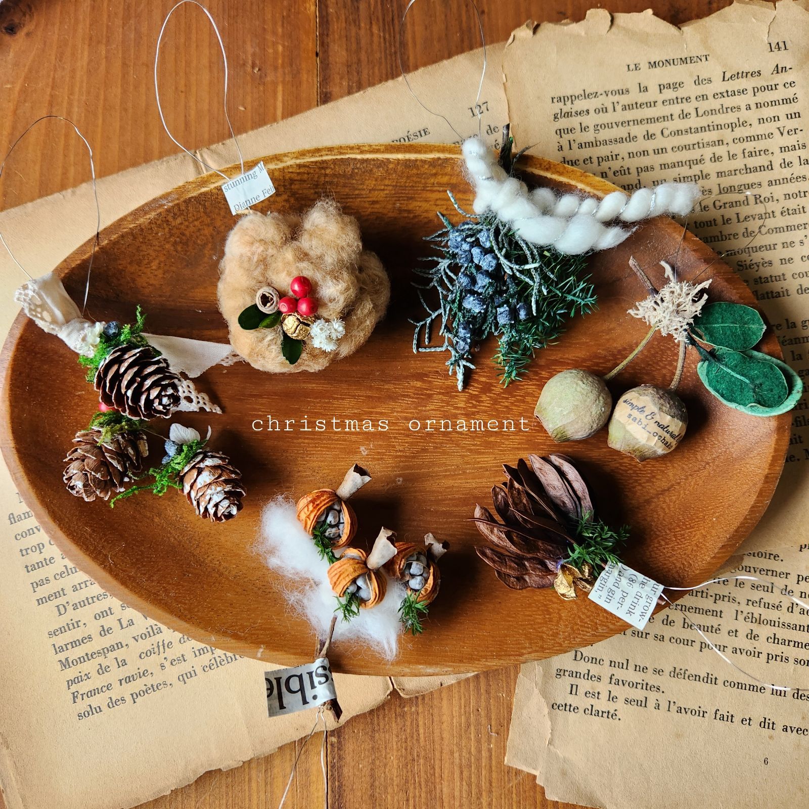 ❁プリザーブド紫陽花とスターチスと木の実たちリース❁ ❁プリザーブド紫陽花とスターチスと木の実たちリース