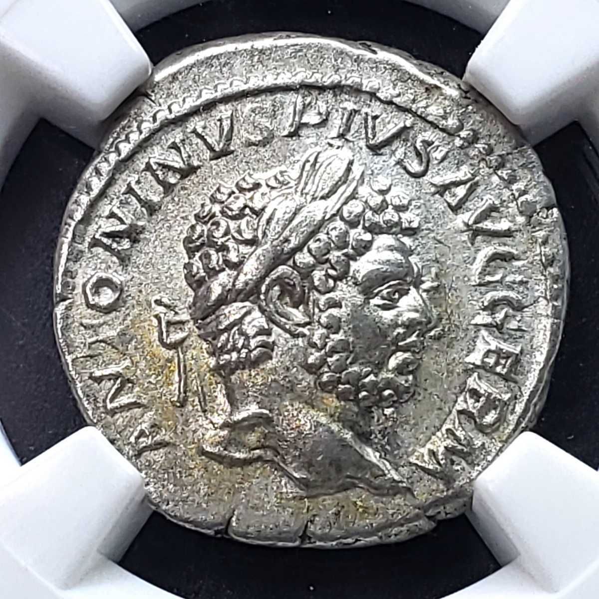 ○【新発売】○ AD198-217 古代 ローマ帝国 NGC 銀貨 アンティーク